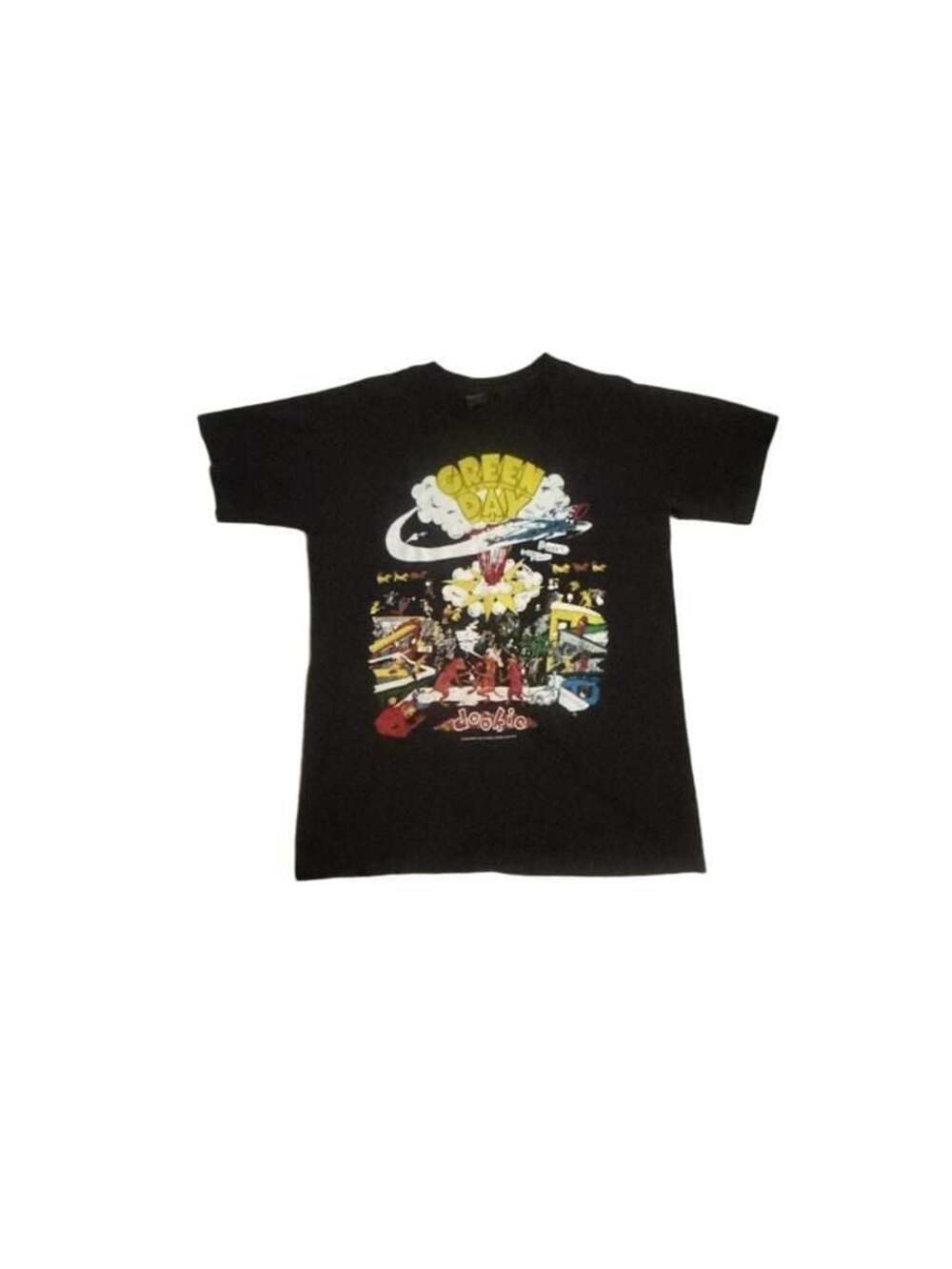 Vintage 1994 Green Day Dookie Album Graphic Band T-Shirt Brockum Worldwide Black